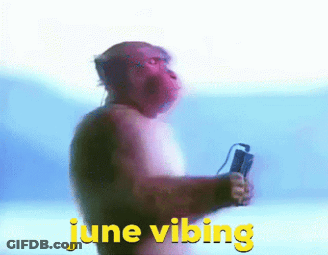 June Vibing Monkey GIF