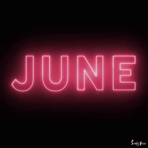 June Word Neon GIF