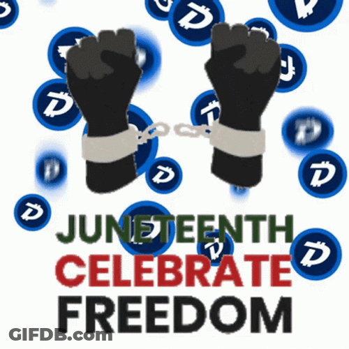 Juneteenth Celebrate Freedom Hand Free GIF