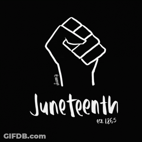 Juneteenth Celebration Fist Sign GIF