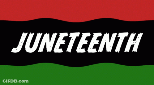 Juneteenth On Black And Red Background GIF