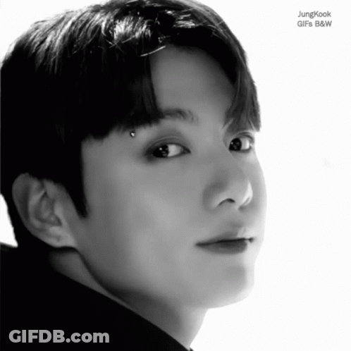 Jungkook B&W Photo GIF