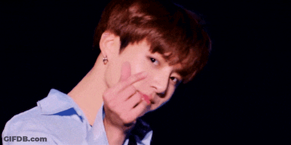 Jungkook Heart Finger Sign GIF
