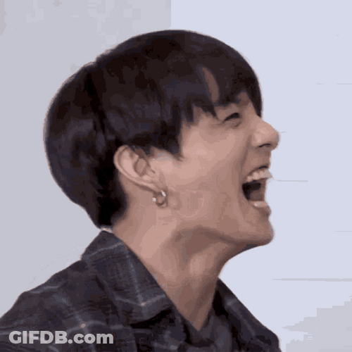 Jungkook Laughing Hard GIF