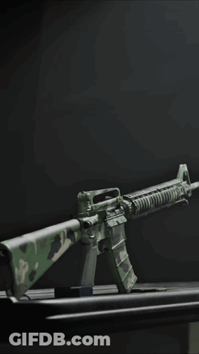 Jungle Camo Rifle GIF
