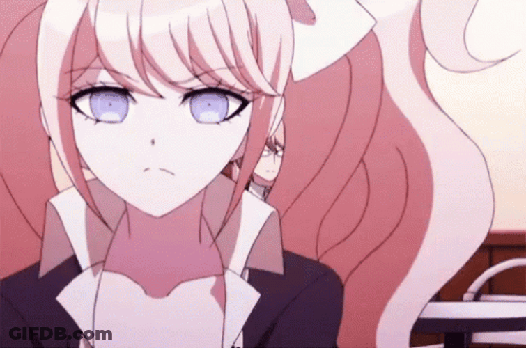 Junko Enoshima Boss Curious Look GIF