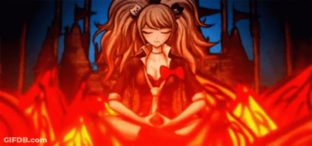 Junko Enoshima Death Meditation On Fire GIF