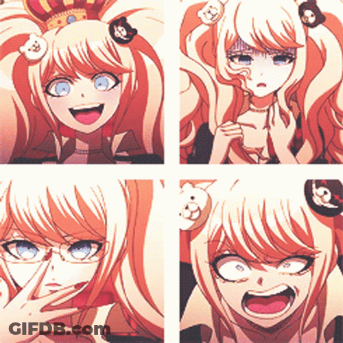 Junko Enoshima Different Emotions GIF