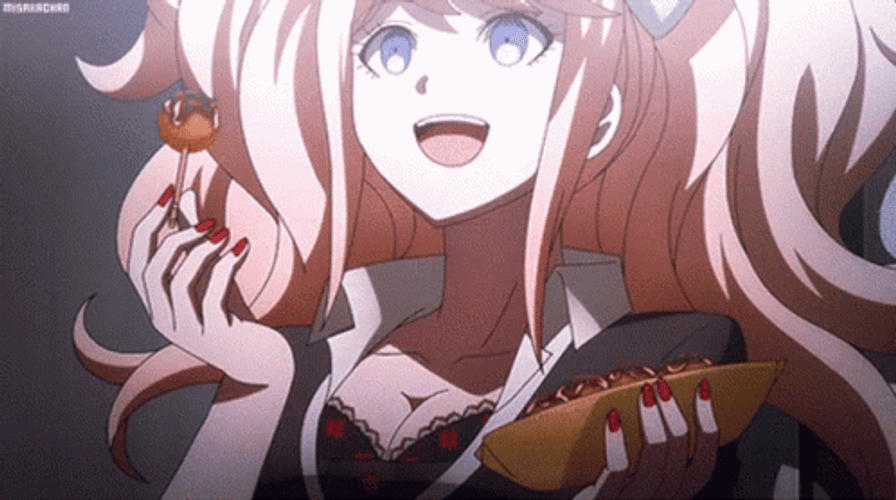 Junko Enoshima Eationg Takoyaki GIF