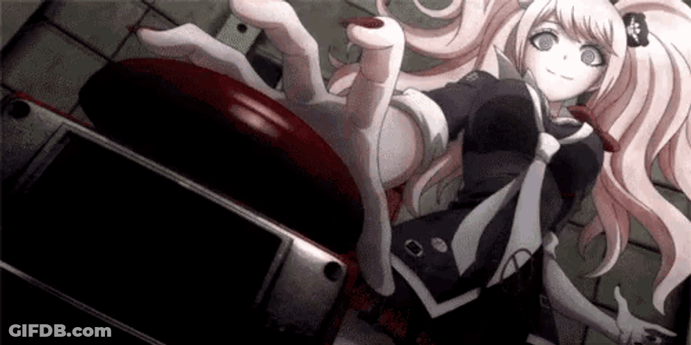 Junko Enoshima Execution Button GIF