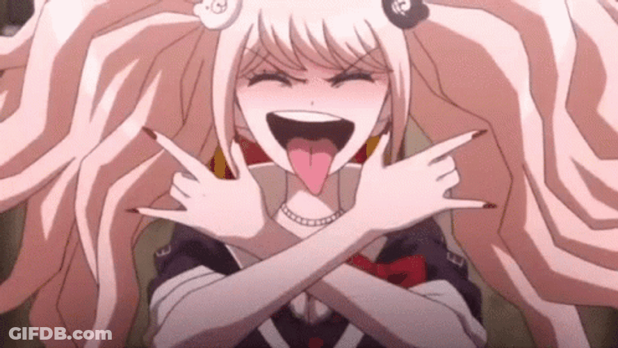Junko Enoshima Laughing Out Bear GIF