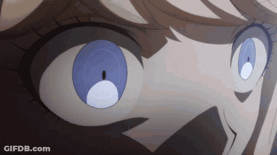 Junko Enoshima Rolling Blue Eyes GIF