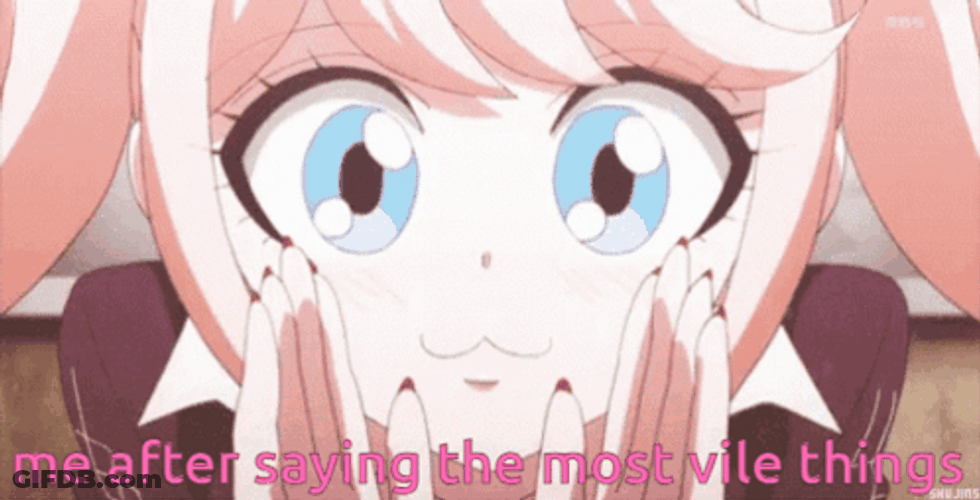 Junko Enoshima Saying The Most Vile Things GIF