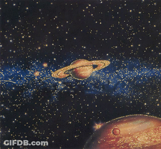 Jupiter And Saturn Animation GIF