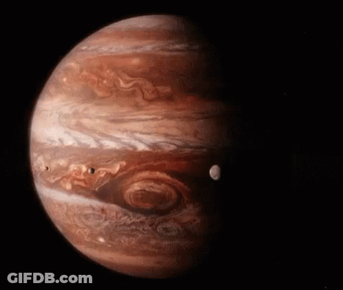 Jupiter Largest Planet With Three Moons GIF