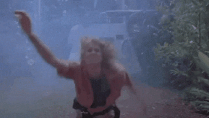 Jurassic Park Ellie Gate Run GIF