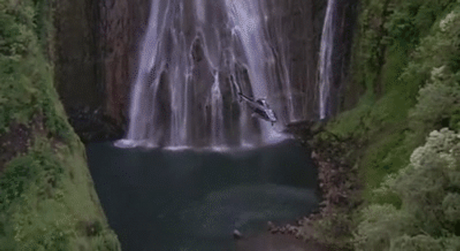 Jurassic Park Helicopter Landing GIF