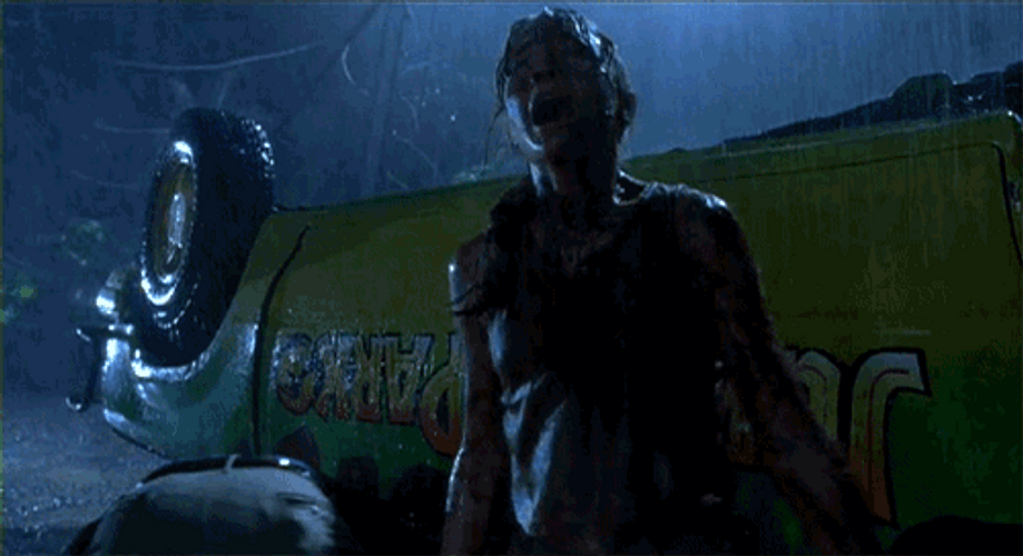 Jurassic Park Lex Car Scream GIF