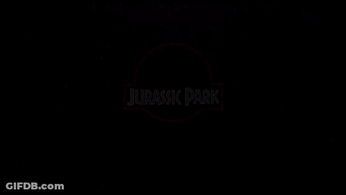 Jurassic Park Logo With Dinosaur GIF