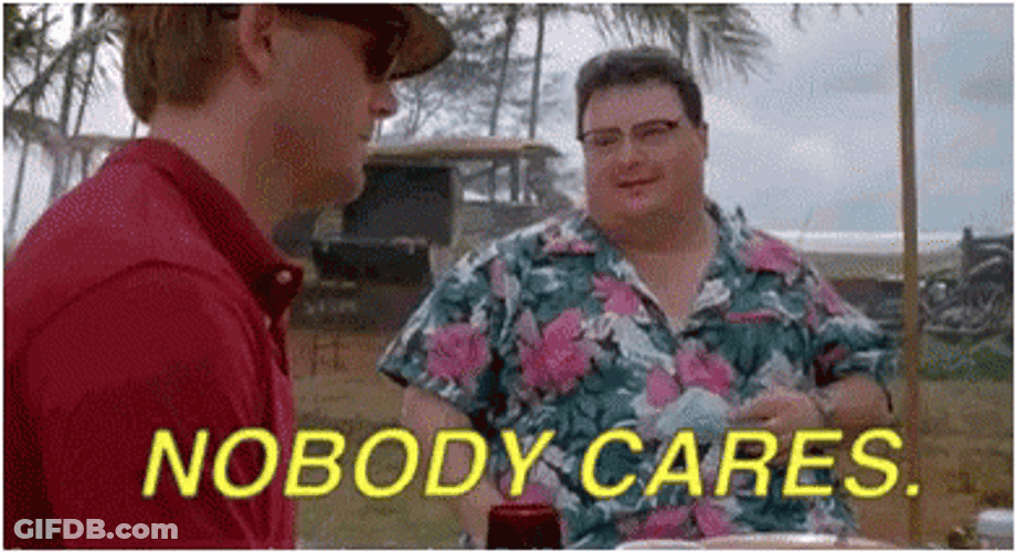 Jurassic Park Nobody Cares Wayne Knight GIF