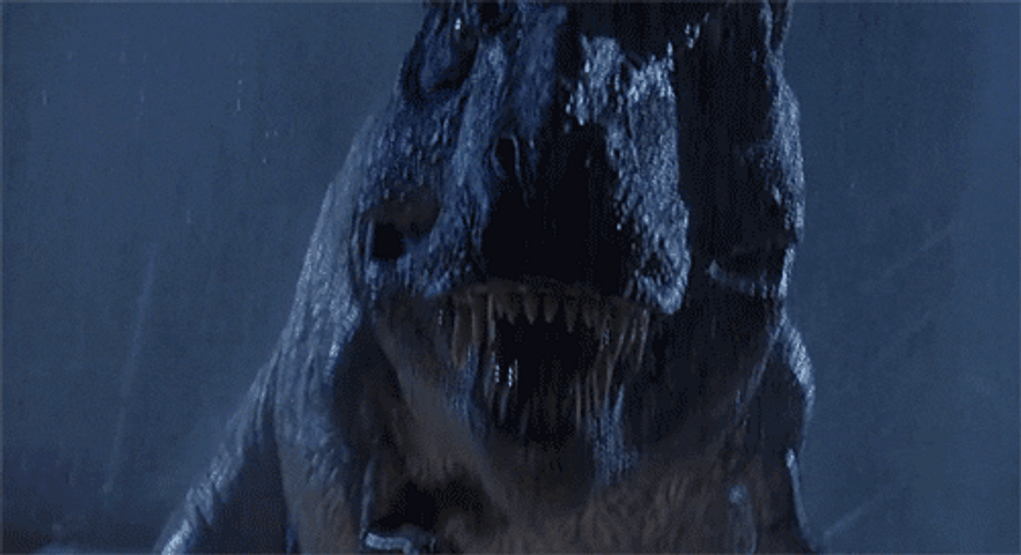 Jurassic Park Storm Roar T-Rex GIF