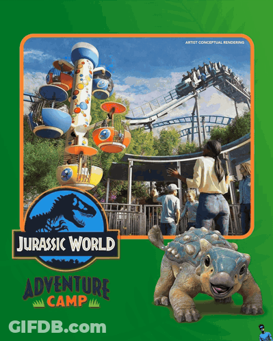 Jurassic World Adventure Camp Ad With Turtle GIF