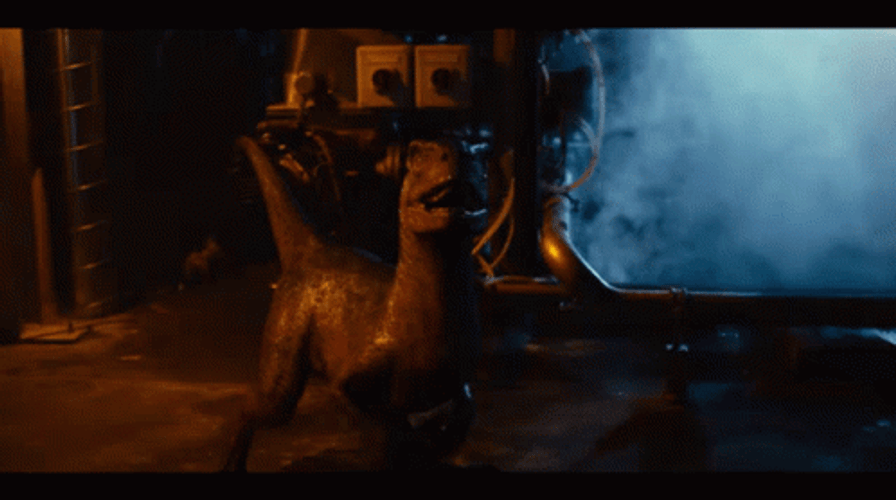 Jurassic World Dinosaur At Night GIF