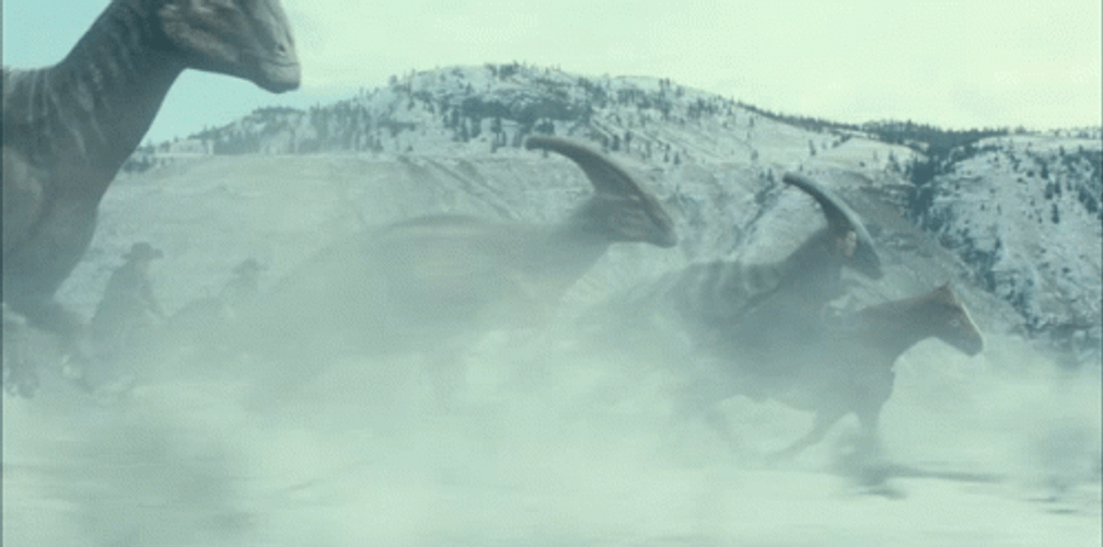 Jurassic World In The Snow GIF