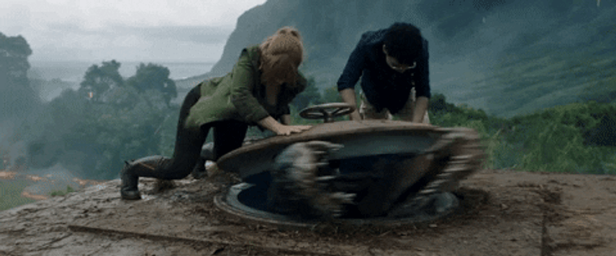 Jurassic World Trapping Dinosaur GIF