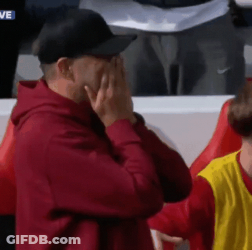 Jurgen Klopp Cover His Face GIF