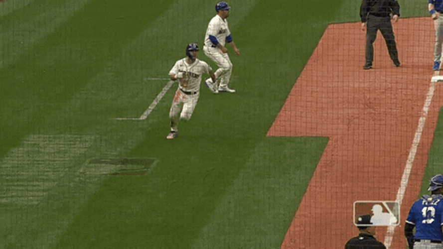 Jurickson Profar High Speed Run Padres Celebrating GIF