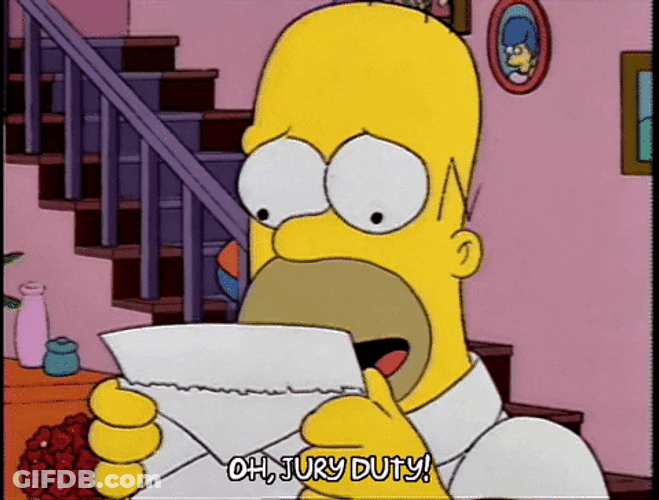 Jury Duty Surprised Homer Simpson GIF