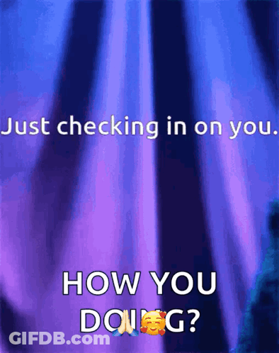 Just Checking In On You How You Doing GIF