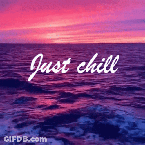 Just Chill Sunset Glitch Vaporwave GIF