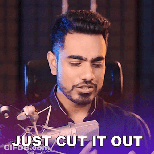 Just Cut It Out Unmesh Dinda GIF