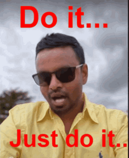 Just Do It Man Sunglasses GIF