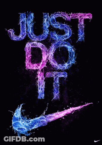 Just Do It Nike Swoosh Poster GIF