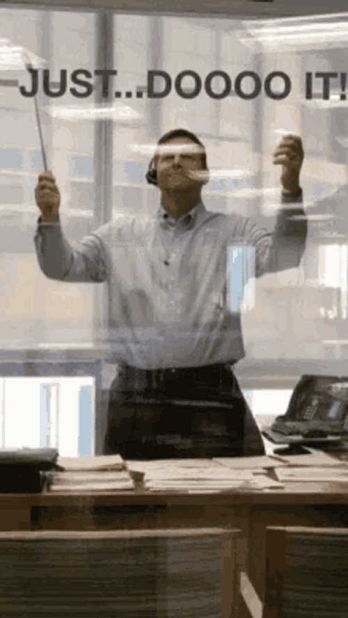 Just Do It Office Worker GIF