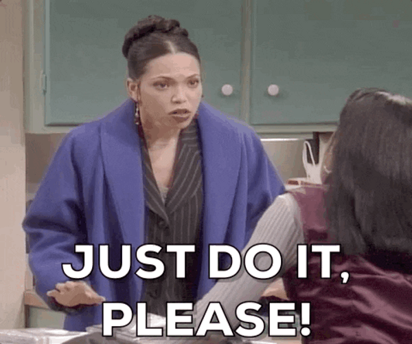 Just Do It Please Glaring Woman GIF