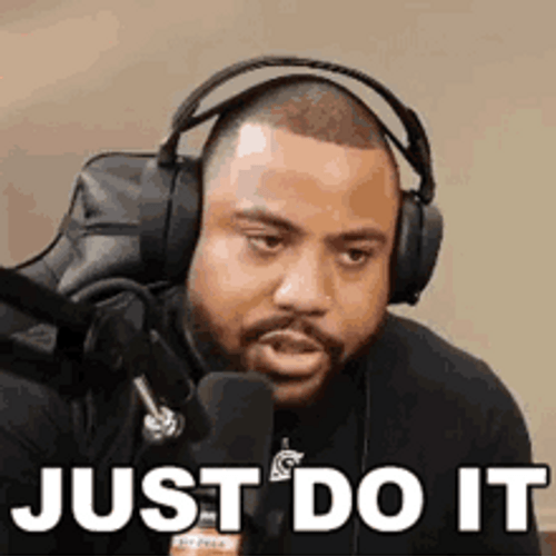 Just Do It Talking Man GIF