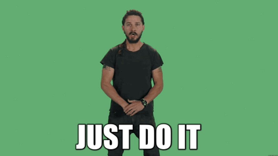 Just Do It White Medium-Sized Texts GIF