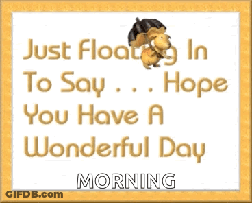 Just Floating In Squirrel Saying Have Wonderful Day GIF