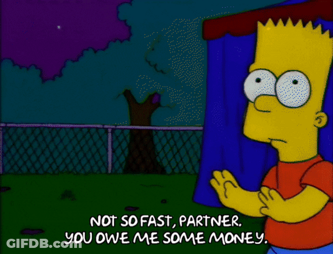 Just Give Me My Money Bart Simpson GIF