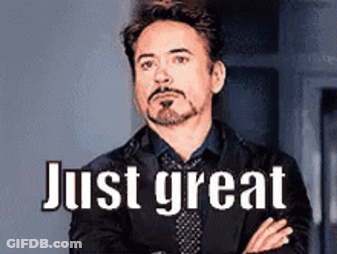 Just Great Sarcastic Reaction GIF
