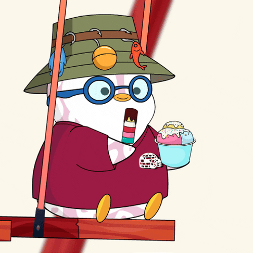 Just Hanging Around Penguin With Eyeglasses GIF
