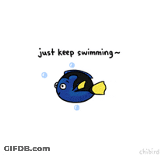 Just Keep Swimming Dory Cartoon Animation GIF