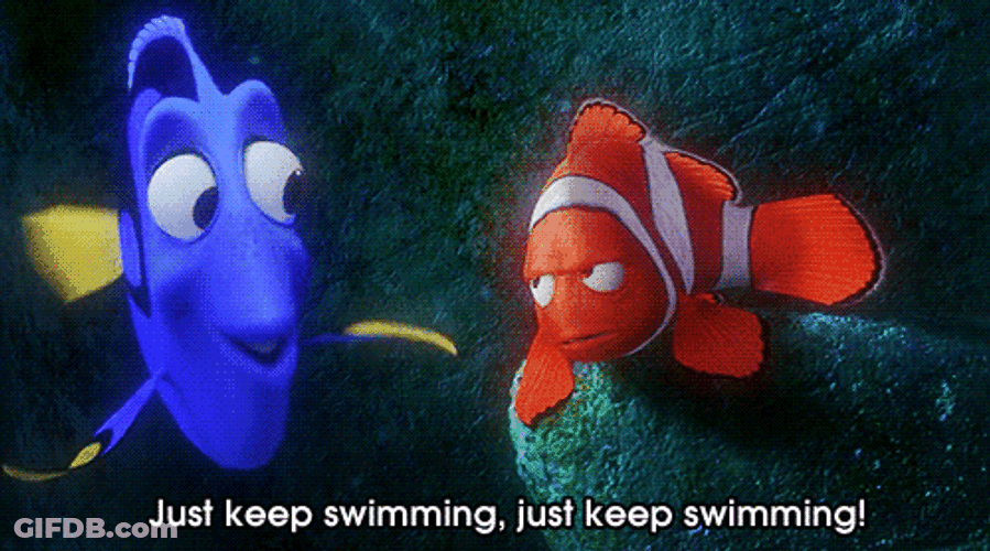 Just Keep Swimming Dory Mad Nemo GIF
