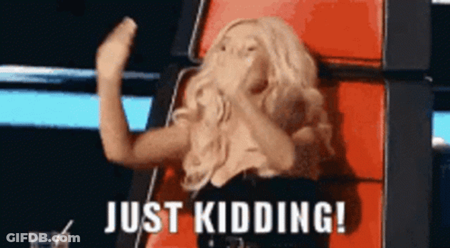 Just Kidding Christina Aguilera Laugh GIF