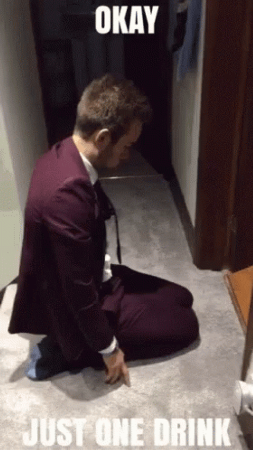 Just One Drink Please Drunk Meme GIF