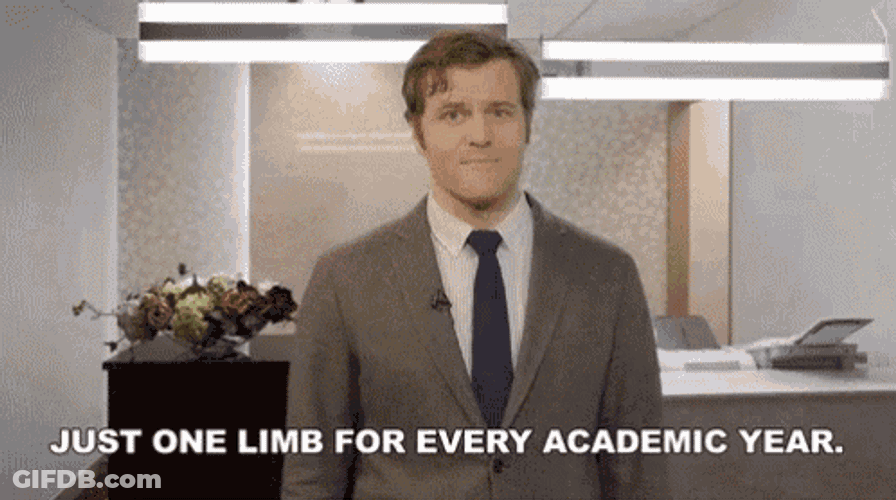 Just One Limb For Every Academic Year GIF